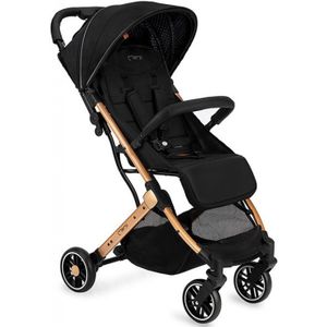 MoMi Wandelwagen - Compacte Lichtgewicht Buggy - Estelle - Black-Gold (geschikt van 6mnd - 15kg)