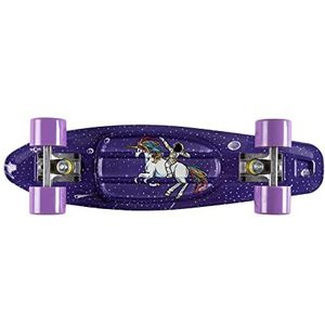 QKIDS Skateboard Galaxy | kinderen | tot 50 kg | stille wielen | antislip platform | ABEC-7-lagers | eenhoorn