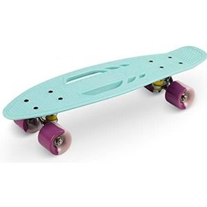 QKIDS Skateboard Galaxy | Kinderen | tot 50kg | Stille wielen | Anti-slip platform | ABEC-7-lagers | lichtblauw