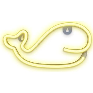 Neon LED Zeichen Licht Batterie / USB LED Licht Home Leuchtschild Nachtlicht Wal - WarmWeiß