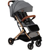 MoMi Wandelwagen - Compacte Lichtgewicht Buggy - Estelle - Gray-Gold (geschikt van 6mnd - 15kg)