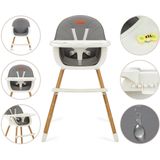 MoMi Kinderstoel Flovi - 3in1 Eetstoel Voor Kinderen - Donkergrijs