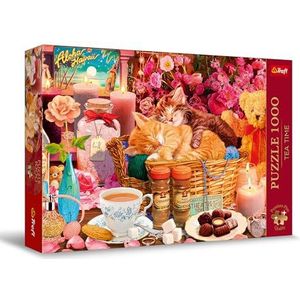 Trefl Premium Plus Quality - Puzzle Tea Time: Alles wat aangenaam is - 1000 stukjes, Serie geschilderde nostalgische afbeeldingen, Perfect elementen, voor volwassenen en kinderen vanaf 12 jaar