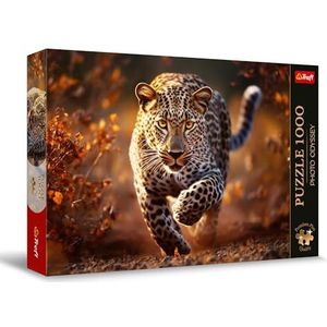 Trefl Premium Plus Quality - Odyssey fotopuzzel: wilde luipaard - 1000 stukjes, unieke fotoserie, perfect op elkaar afgestemde stukken, voor volwassenen en kinderen vanaf 12 jaar