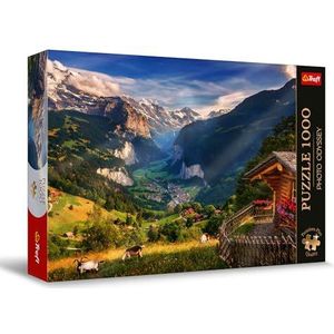 Trefl Premium Plus Quality - Odyssey fotopuzzel: Lauterbrunnen-vallei, Zwitserland - 1000 stukjes, unieke fotoserie, perfect op elkaar afgestemde stukken, voor volwassenen en kinderen vanaf 12 jaar