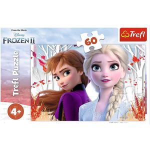 Puzzel - 60 stukjes - De magische wereld van Anna en Elsa (Trefl)