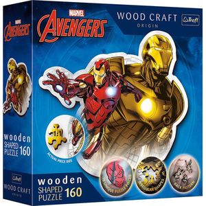 Avengers Puzzel Hout - Brave Iron Man (160 stukjes)