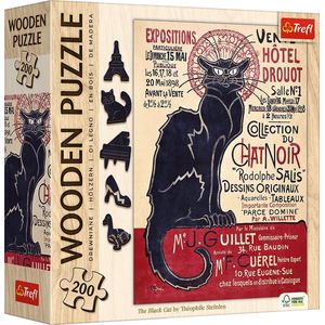 Trefl - Zwarte Kat - Houten Puzzel - 200 Elementen - Théophile Alexandre Steinien