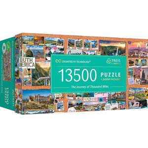 Trefl Prime - Puzzle UFT: The Journey of Thousand Miles - 13500 Stukjes, Grote Puzzel, Dikste Karton, BIO, Collage, Reispuzzels, Creatief Vermaak Voor Volwassenen En Kinderen Vanaf 12 Jaar