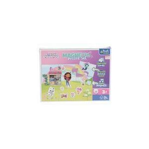 Trefl Eerste - Magnetisch puzzelspel: Gabby's Dollhouse, wij presenteren je de wereld van Gabby - magnetische puzzel met kleurrijke magneten, kaarten met inspiratie om scènes te maken