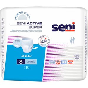 Seni - Active Plus - Incontinentie Broekjes - Wit - Huidvriendelijk - 10 Stuks