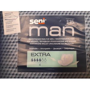 Seni - Man Extra - Incontinentie-inzetstukken - 15 stuks - 4 Druppels