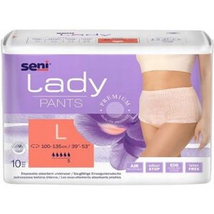 Seni - Lady Pants - Perzik - Incontinentiemateriaal - 1 pak van 10 stuks