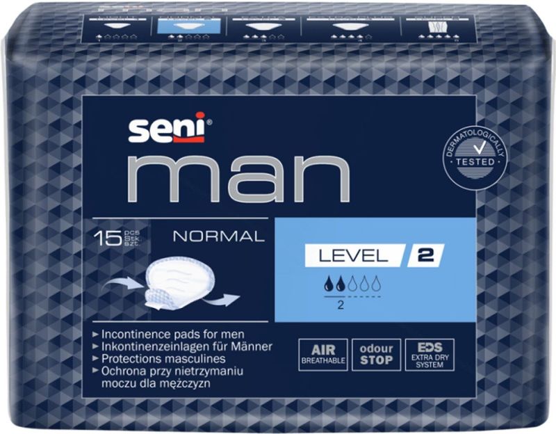 Seni - Man Incontinentieverband - Level 2 - Verpakking van 15 Stuks