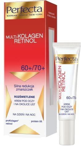 Perfecta 5900525050854 Multicollagène Retinol Lighting Crème pour les yeux et les lèvres 60+/70+