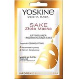 Yoskine Geisha Masker Sake gouden stof liftend en verhelderend masker, 20ml