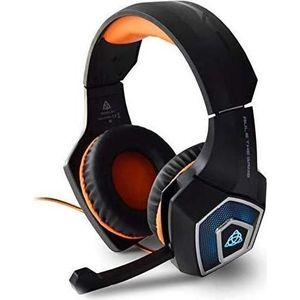 HIRO Słuchawki Bragi Pomarańczowe (NTT-G1300) (Bedraad), Gaming headset, Zwart, Oranje