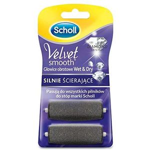 Scholl Velvet Smooth™ Wet & Dry roterende kop voor scholl vijlen met sterk geslepen strass-steentjes voor dode huid en eelt op droge en vochtige voeten