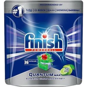 Finish - Quantum Max Powerball - Apple & Lime - Vaatwastabletten - 36 Stuks