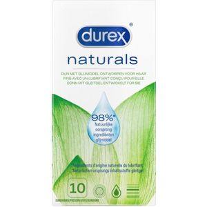 Durex Naturals Condooms met Glijmiddel - 10 stuks