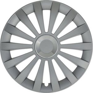 Jestic - Wieldoppenset - Zilver - Kunststof - Set van 4 Stuks