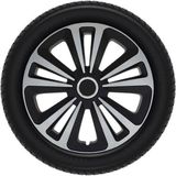 Terra Mix - Wieldoppen - Zwart / Grijs / Chrome - Set van 4