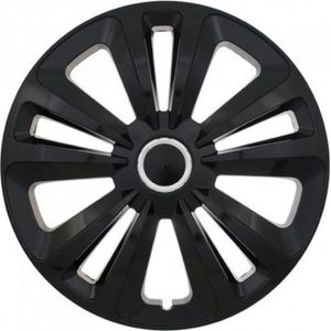 Jestic - Wieldoppenset - Zwart - Slagvast Kunststof - Set van 4 Stuks