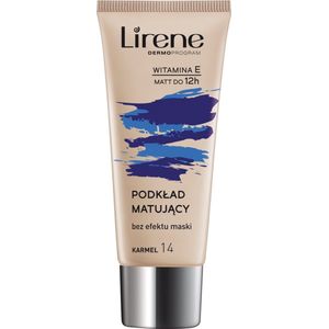 Lirene - Nature Matte - Vloeibare Foundation - Tint 14 Caramel - 30 ml