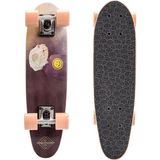 Compleet Retro Houten Skateboard - Ideaal voor Kinderen en Tieners - Jongens en Meisjes - Miniboard met Print - Cruiser board (SMILE)