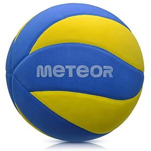 Volleyball ballen maat 4 en 5 volleyballen voor kinderen jongeren en dames (Yellow/Blue/White, 5 EVA Foam)