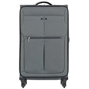 Ochnik Koffer | Softcase | Materiaal: Nylon | Model: WALNY-0030 | Hoge kwaliteit, grijs, Large, Koffer