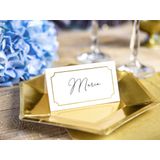 Naamkaartjes Wit Goud Lijst 9,5cm 10st