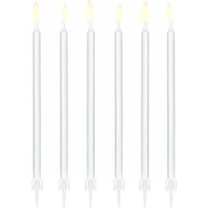 Taart Kaarsen Wit 14 cm - 12 stuks