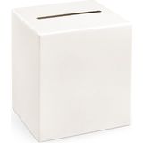 Wenskaartenbox - Geschenkdoos - Crème Wit - Papier - 24 x 24 x 24 cm