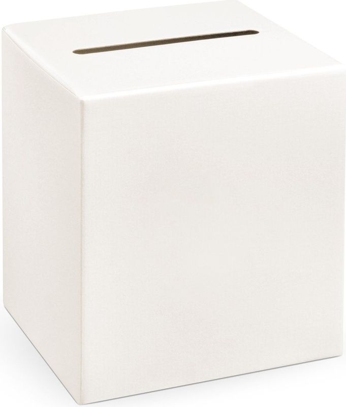 Wenskaartenbox - Geschenkdoos - Crème Wit - Papier - 24 x 24 x 24 cm