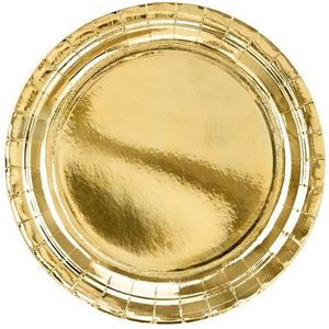 Gold Teller Papier 23cm 6Stk