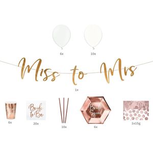 Vrijgezellenfeest Versiering Set Rosé Goud 44 delig