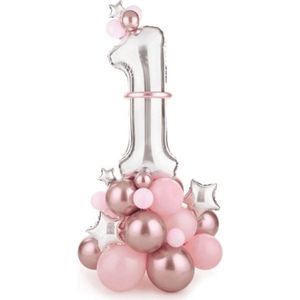 Partydeco - ballonnen - ballonboeket roos 1 - 90 x 140 cm