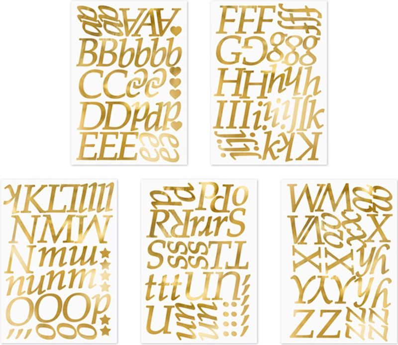 Letter Stickers Goud