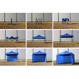 Partytent 3x3 m - zwart - waterdicht - met draagtas