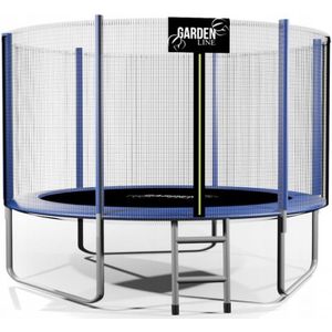 Gardenline - trampoline - Ø252 cm - met veiligheidsnet - blauw