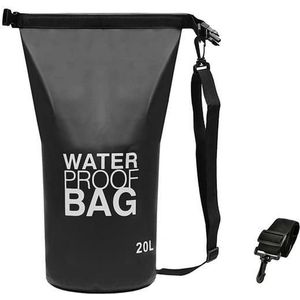 Waterproof Drybag - Drybag 20 Liter - Waterdichte tas – Strandtas - Zwart