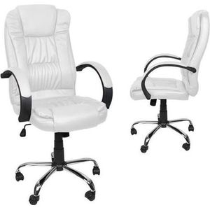 Malatec New York bureaustoel - directie stoel - ergonomisch - verrijdbaar - Wit