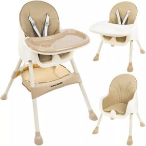 Kruzzel 3-in-1 Babyvoedingsstoel: Veilig & Stijlvol - Beige