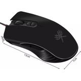 Dunmoon Bedrade Gaming Muis: Hoge Snelheid en Precisie met LED-verlichting - 1200-7200 DPI