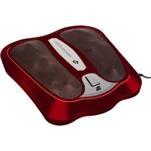 Malatec Shiatsu Voetmassageapparaat massage apparaat - met 18 verwarmde massagekoppen - infrarood therapie - rood - bevordert de bloedsomloop