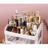 Soulima Cosmetica Organizer XL Deluxe - Make up Opbergbox - Wit -met 3 Laden en 6 opbergvakken - 27x23,5x16,5 cm