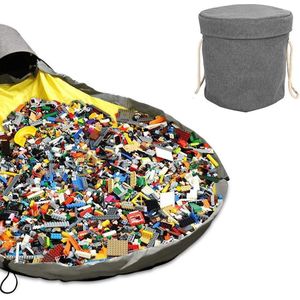 Multifunctioneel Opbergkleed Voor Lego - Speelgoed Organizer - Speelmat - opbergmand voor Kinderen - Geel - Lego Mat