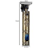 Soulima barber old school design haar en baard trimmer - Barber - Kapsalon - Vintage design - Goudkleurig