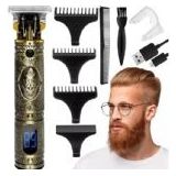 Soulima barber old school design haar en baard trimmer - Barber - Kapsalon - Vintage design - Goudkleurig